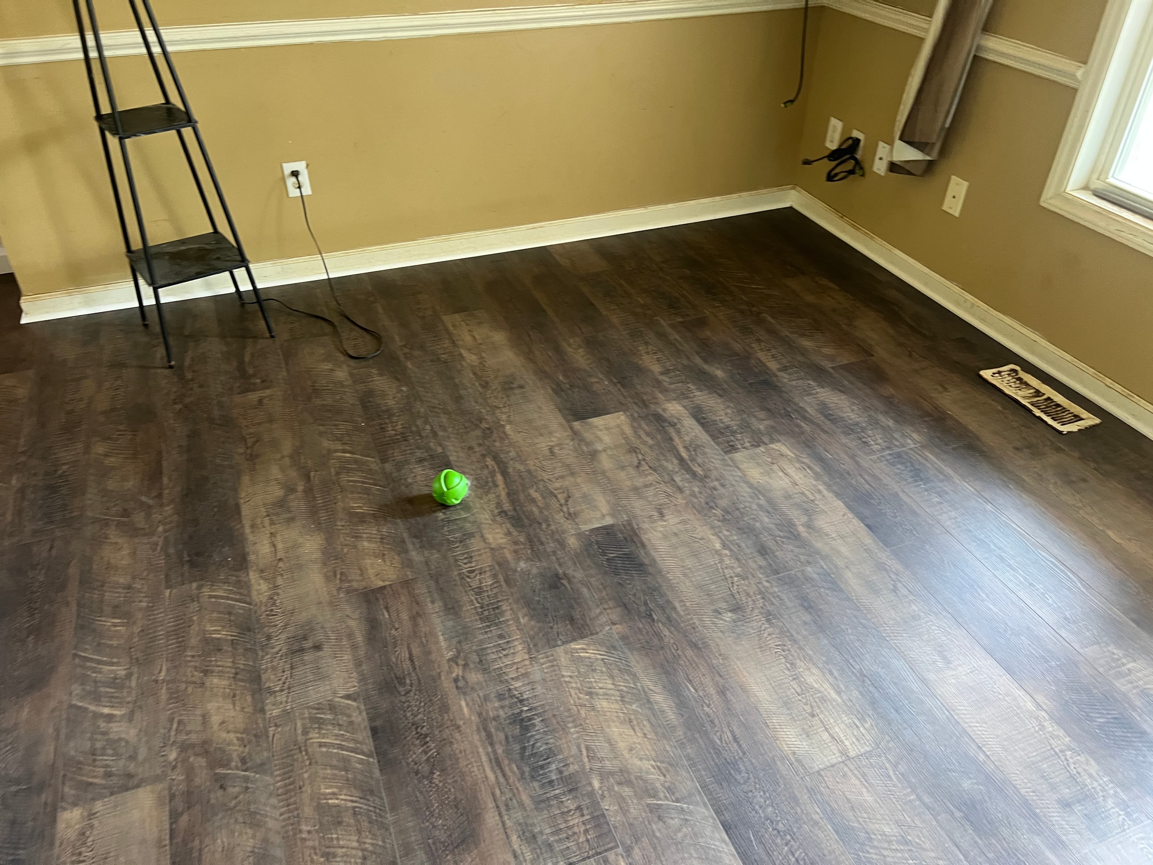 Finished LVP Vineyard Collection Wine Barrel running through living area in Buffalo Creek Zebulon NC