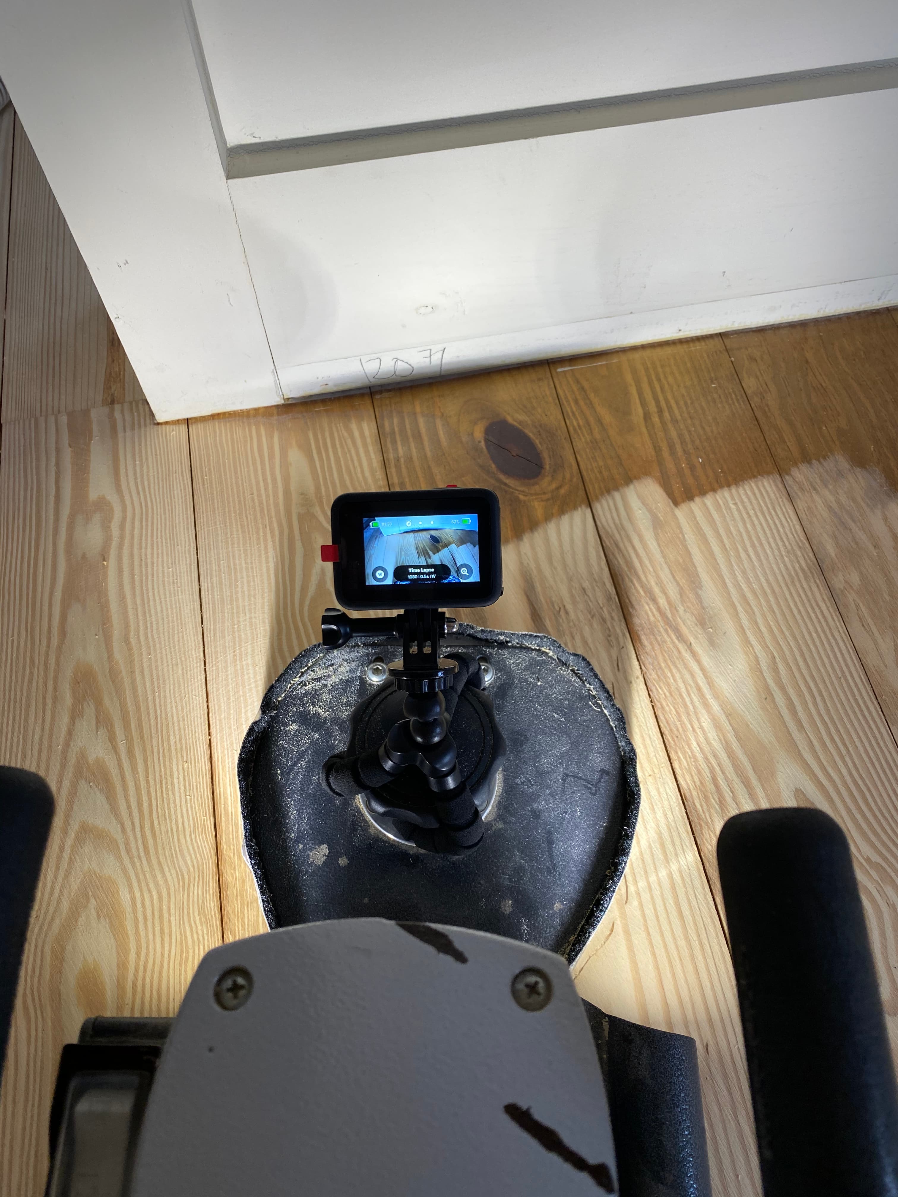 Bona edge sander working perimeter of pine floors in Flowers Plantation Clayton NC Oglethorpe Drive